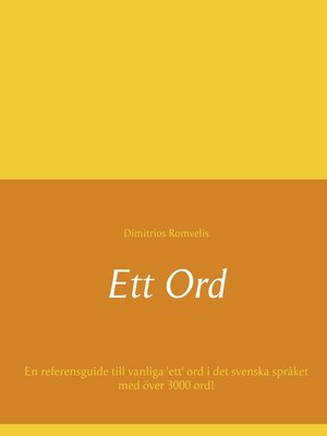 cover image of Ett Ord